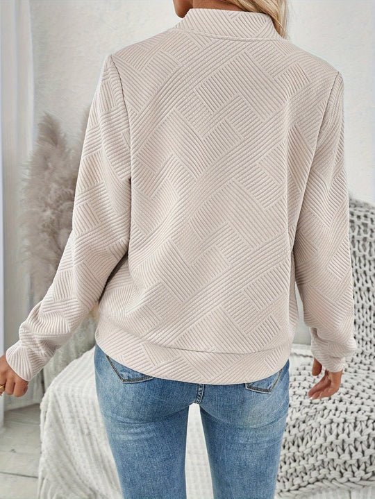 Zip-Up jas - lange mouwen & structuurpatroon 5
