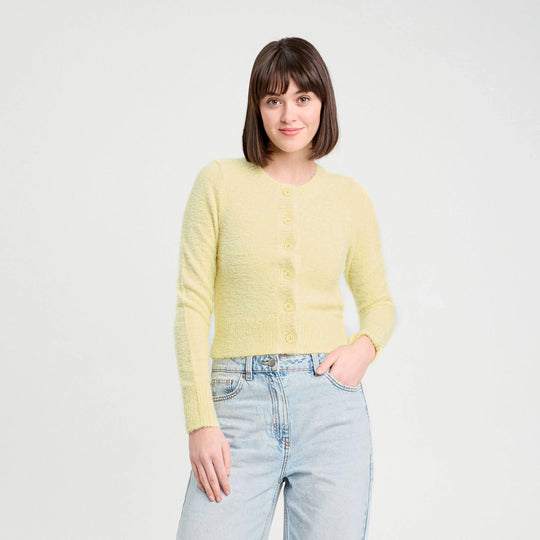 Dames Vest | Knopen | Zachte Gebreide Look Met Lange Mouwen 0