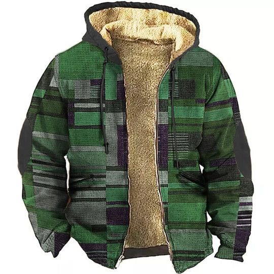 Vest met Capuchon Heren | Patchwork Design & Warm Draagcomfort