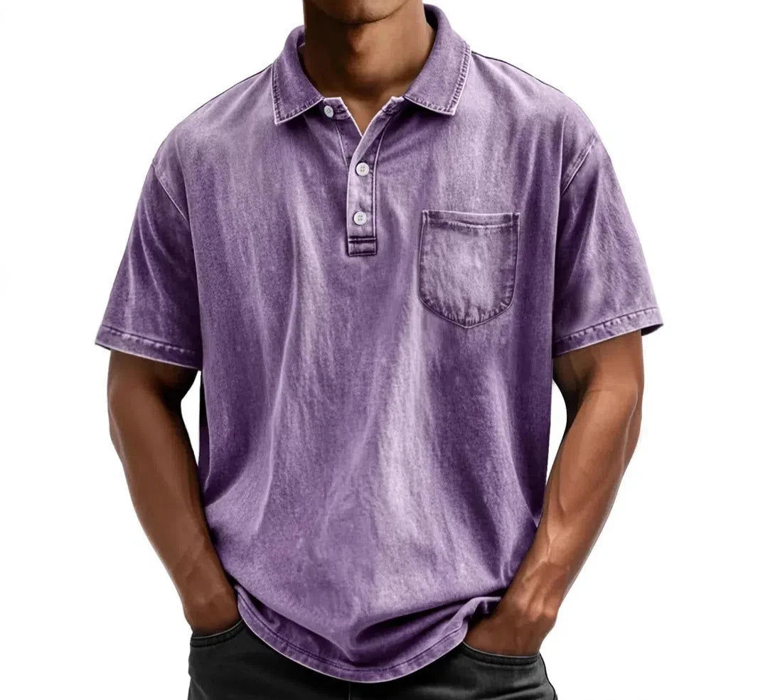 Vintage Heren Polo | Stijlvol, Zacht en Tijdloos Overhemd met Knoopsluiting