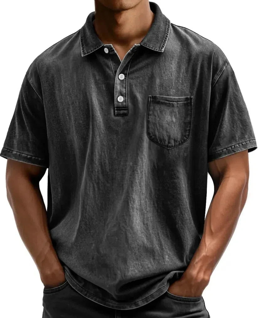 Vintage Heren Polo | Stijlvol, Zacht en Tijdloos Overhemd met Knoopsluiting