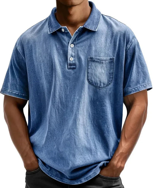 Vintage Heren Polo | Stijlvol, Zacht en Tijdloos Overhemd met Knoopsluiting