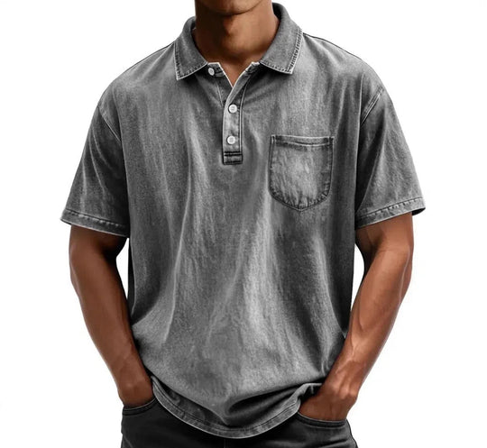 Vintage Heren Polo | Stijlvol, Zacht en Tijdloos Overhemd met Knoopsluiting