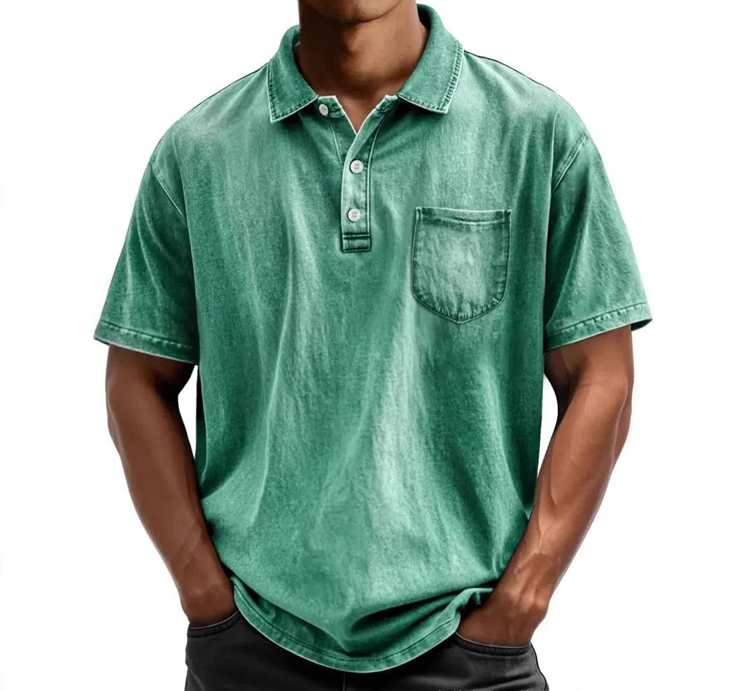 Vintage Heren Polo | Stijlvol, Zacht en Tijdloos Overhemd met Knoopsluiting
