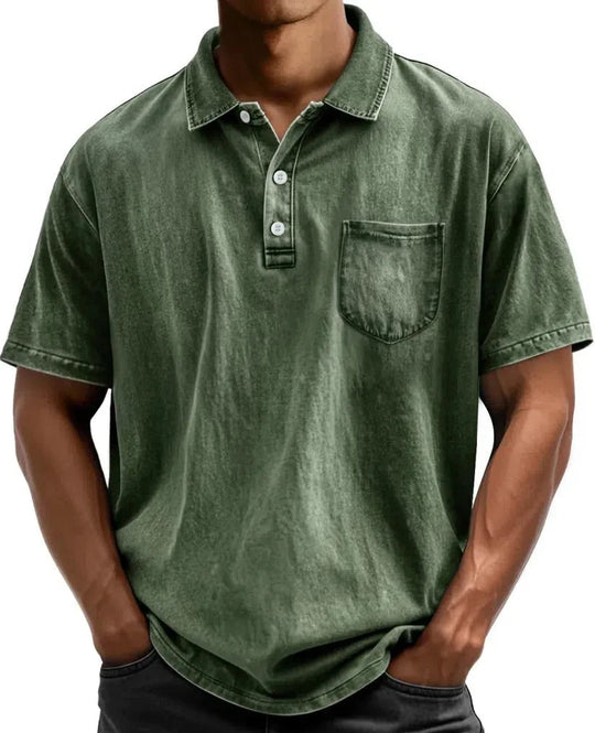 Vintage Heren Polo | Stijlvol, Zacht en Tijdloos Overhemd met Knoopsluiting