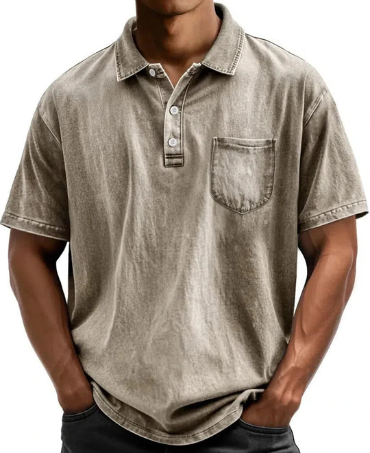 Vintage Heren Polo | Stijlvol, Zacht en Tijdloos Overhemd met Knoopsluiting