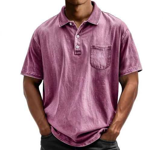 Vintage Heren Polo | Stijlvol, Zacht en Tijdloos Overhemd met Knoopsluiting