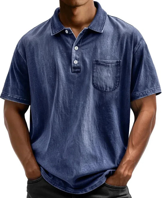 Vintage Heren Polo | Stijlvol, Zacht en Tijdloos Overhemd met Knoopsluiting