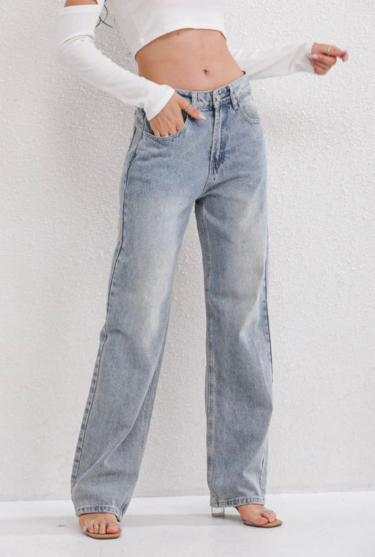 Vintage jeans Dames | Ripped details & relaxte straight fit