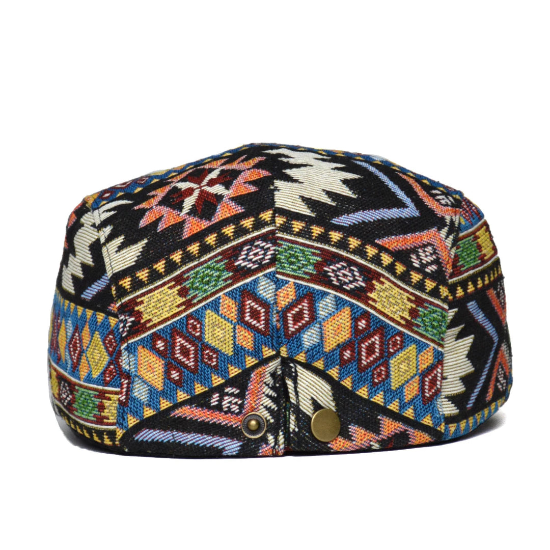 Vintage pet met klep Dames | Retro Print & Comfortabele Pasvorm