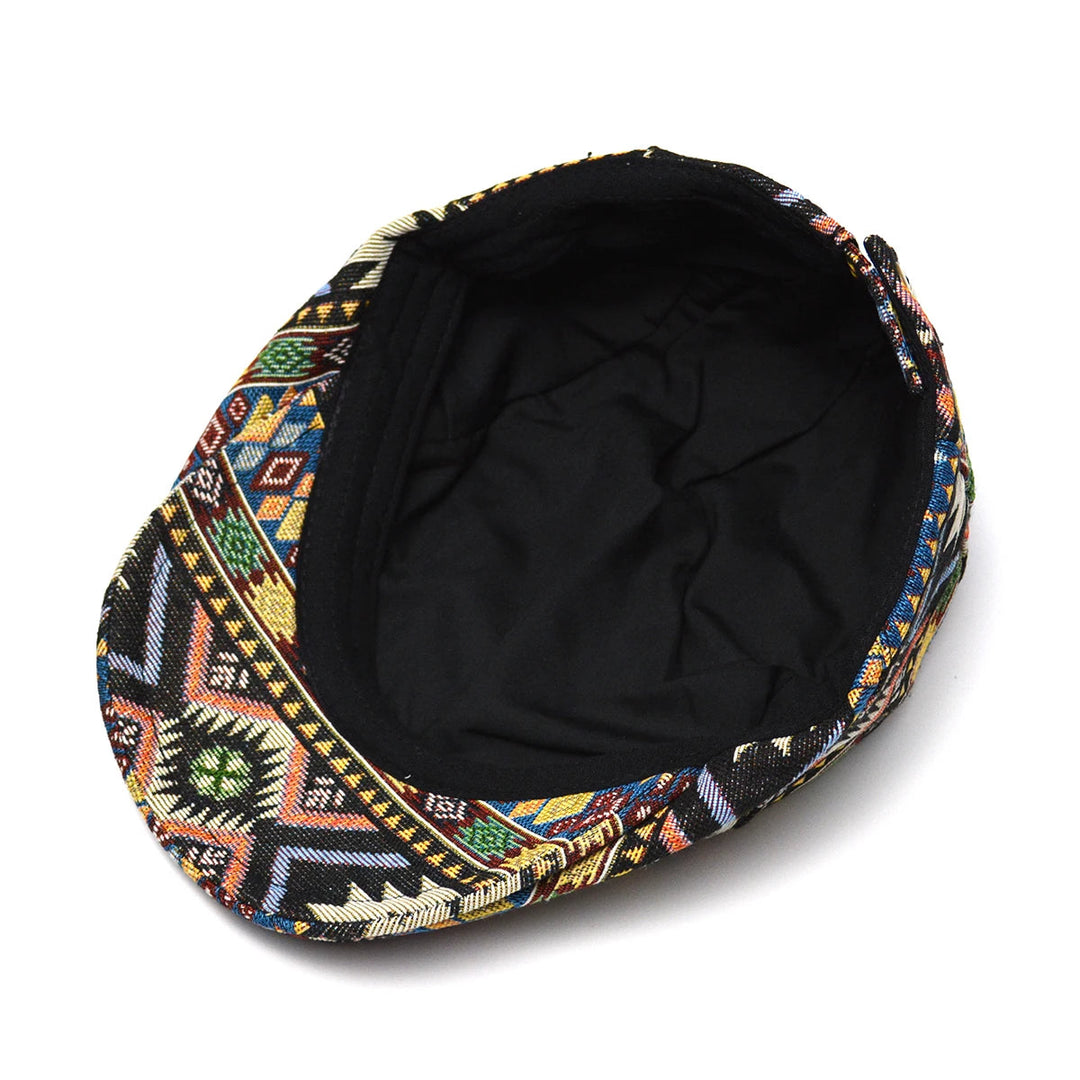 Vintage pet met klep Dames | Retro Print & Comfortabele Pasvorm