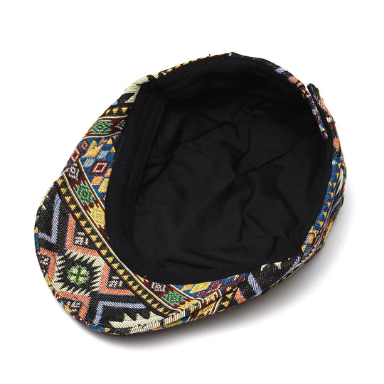 Vintage pet met klep Dames | Retro Print & Comfortabele Pasvorm