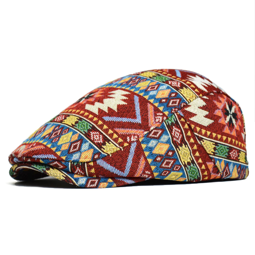 Vintage pet met klep Dames | Retro Print & Comfortabele Pasvorm