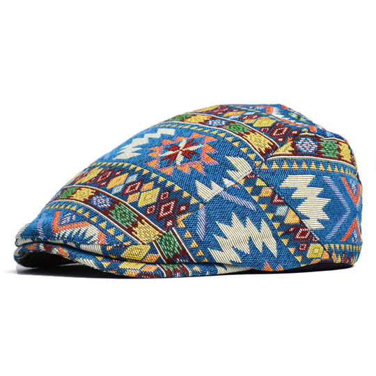 Vintage pet met klep Dames | Retro Print & Comfortabele Pasvorm