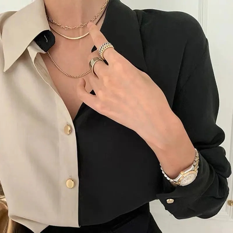 Vintage Overhemd Vrouwen Elegant 2