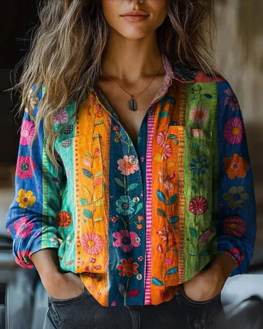 Vintage Stijlvolle Dames Blouse met Lange Mouwen 3