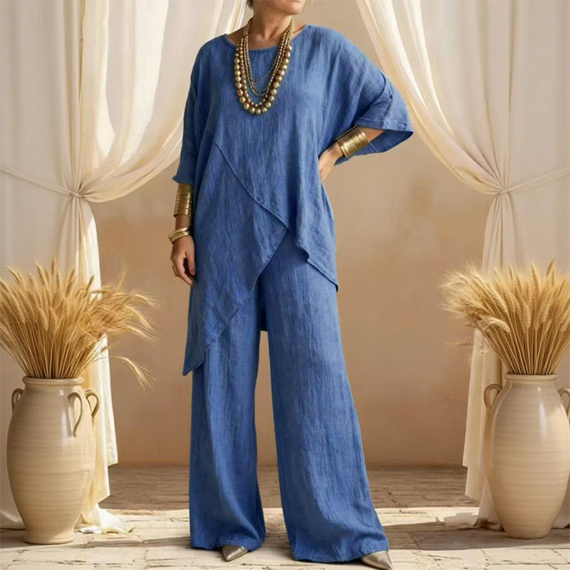 Vrouwen Set | Asymmetrische Top & Flatterend Silhouet