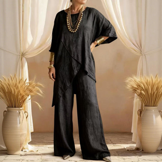 Vrouwen Set | Asymmetrische Top & Flatterend Silhouet