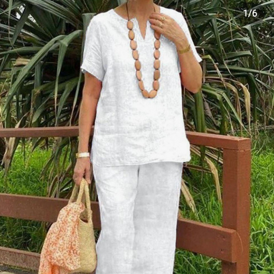 Vrouwen Set | Luchtig Comfort & Elegante V-Hals