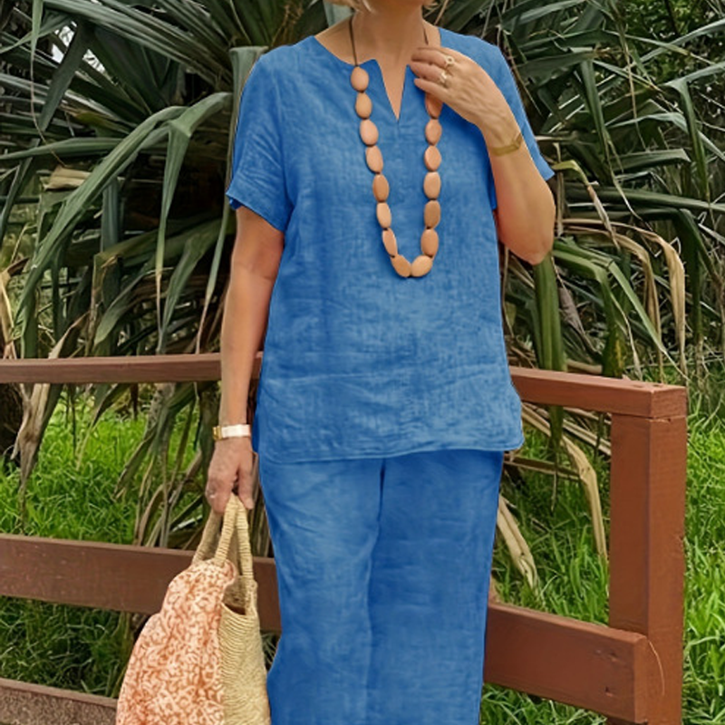 Vrouwen Set | Luchtig Comfort & Elegante V-Hals