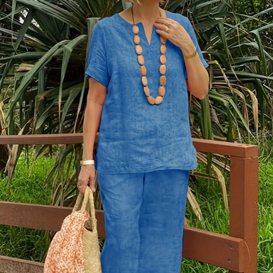 Vrouwen Set | Luchtig Comfort & Elegante V-Hals
