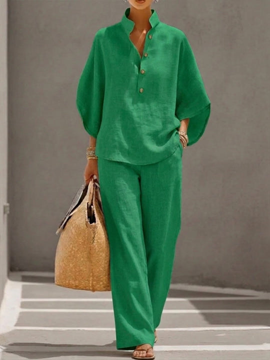 Vrouwen Set | Vleermuismouwen & Brede Broek Comfort