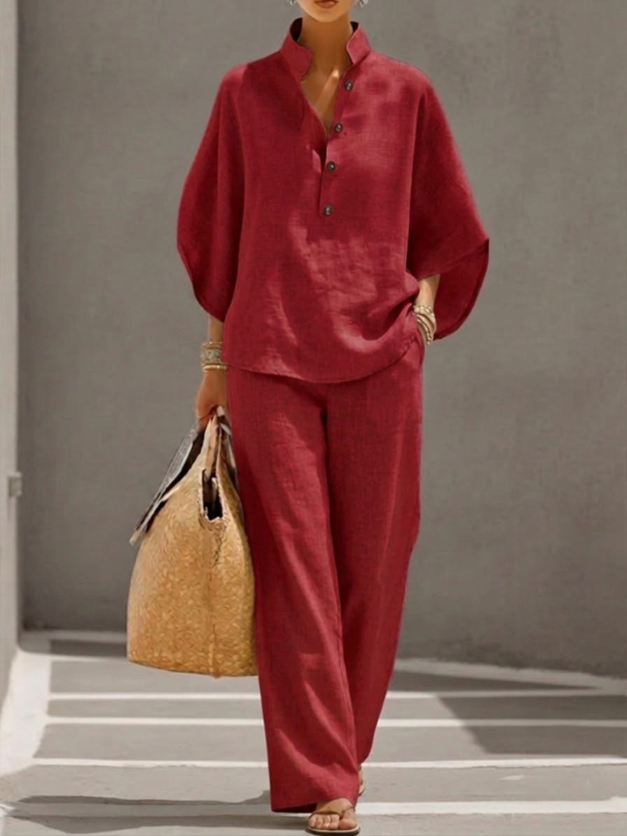 Vrouwen Set | Vleermuismouwen & Brede Broek Comfort