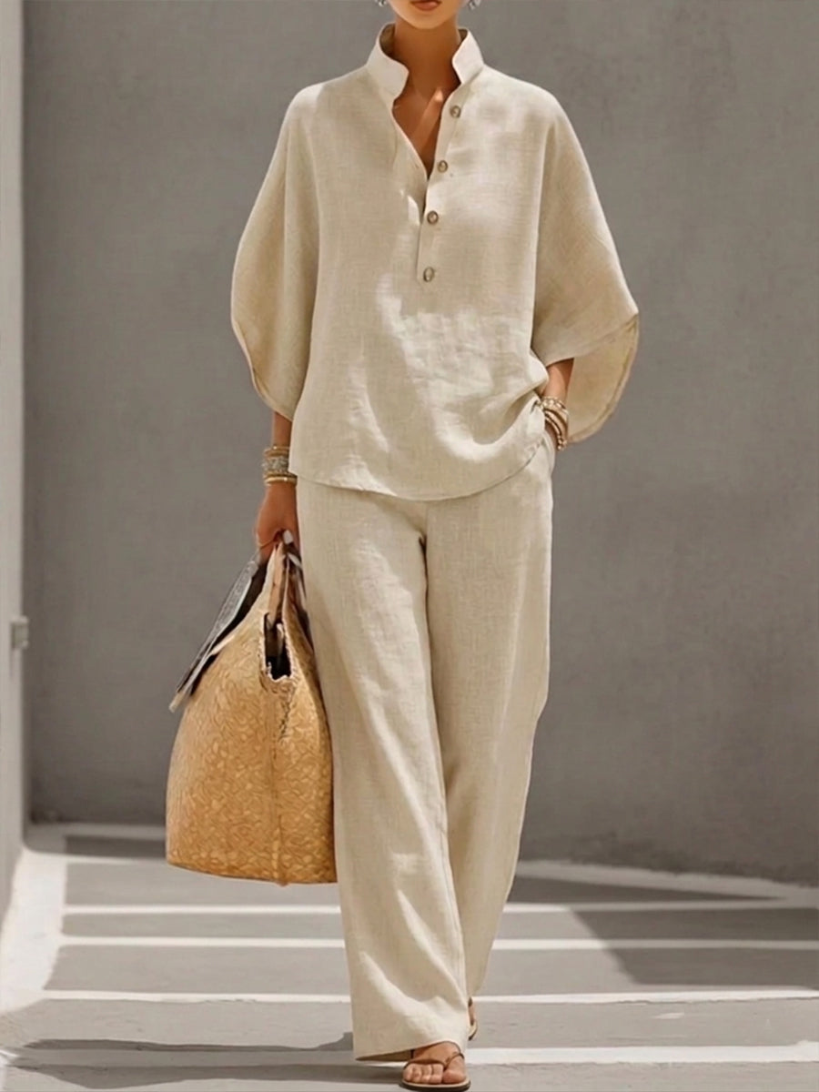 Vrouwen Set | Vleermuismouwen & Brede Broek Comfort