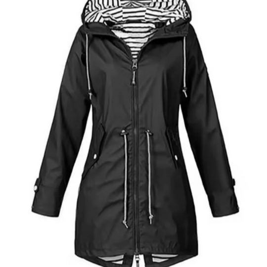 Waterdichte jas met capuchon voor dames 0