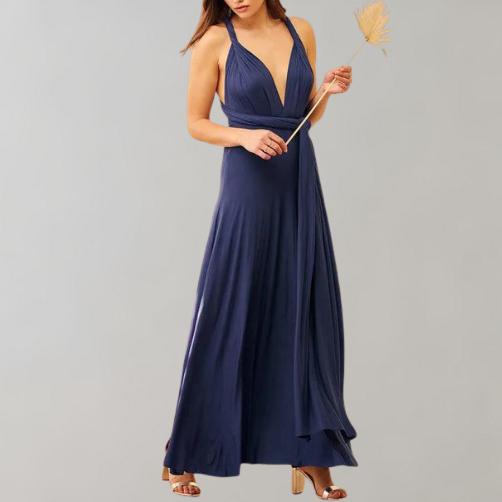 Wikkeljurk Dames | Diepe V-hals & Vloeiend Maxi Silhouet