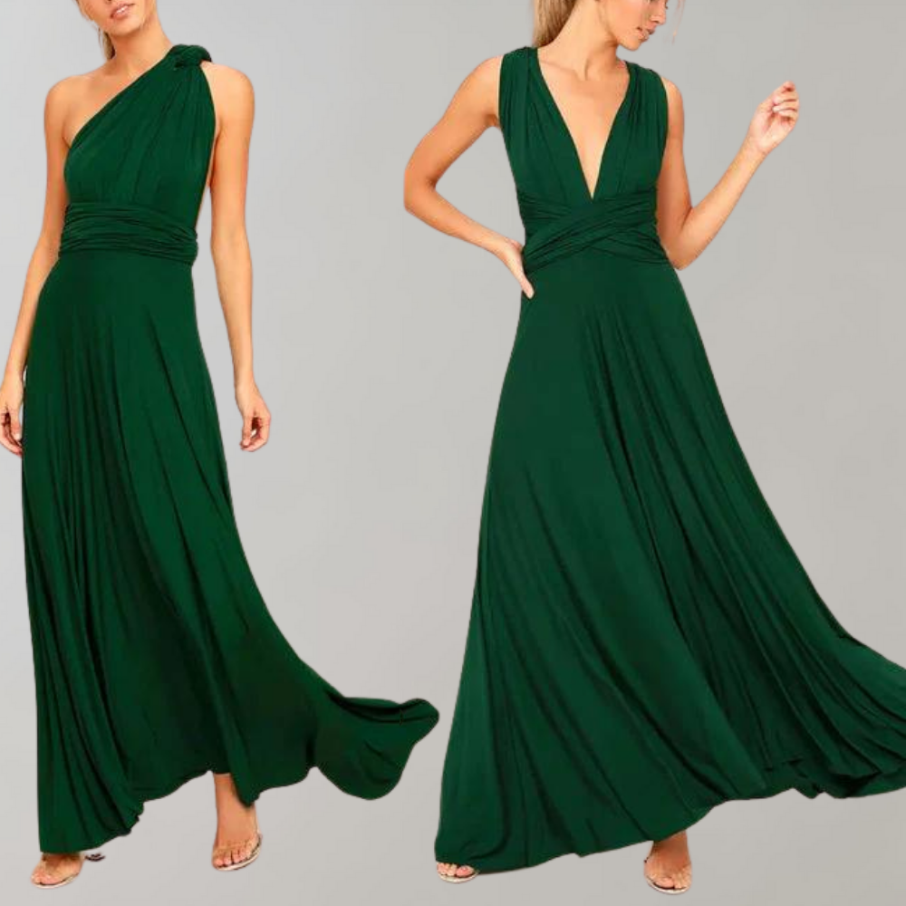 Wikkeljurk Dames | Diepe V-hals & Vloeiend Maxi Silhouet