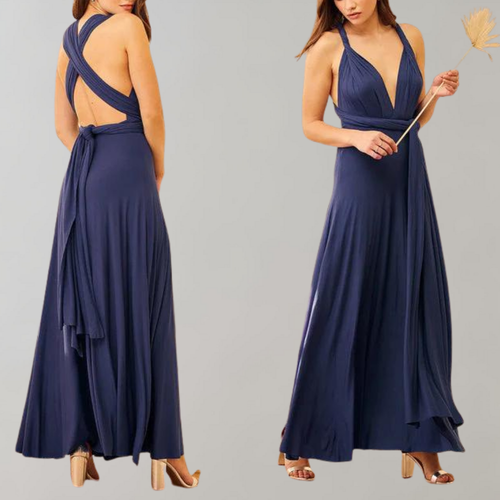 Wikkeljurk Dames | Diepe V-hals & Vloeiend Maxi Silhouet