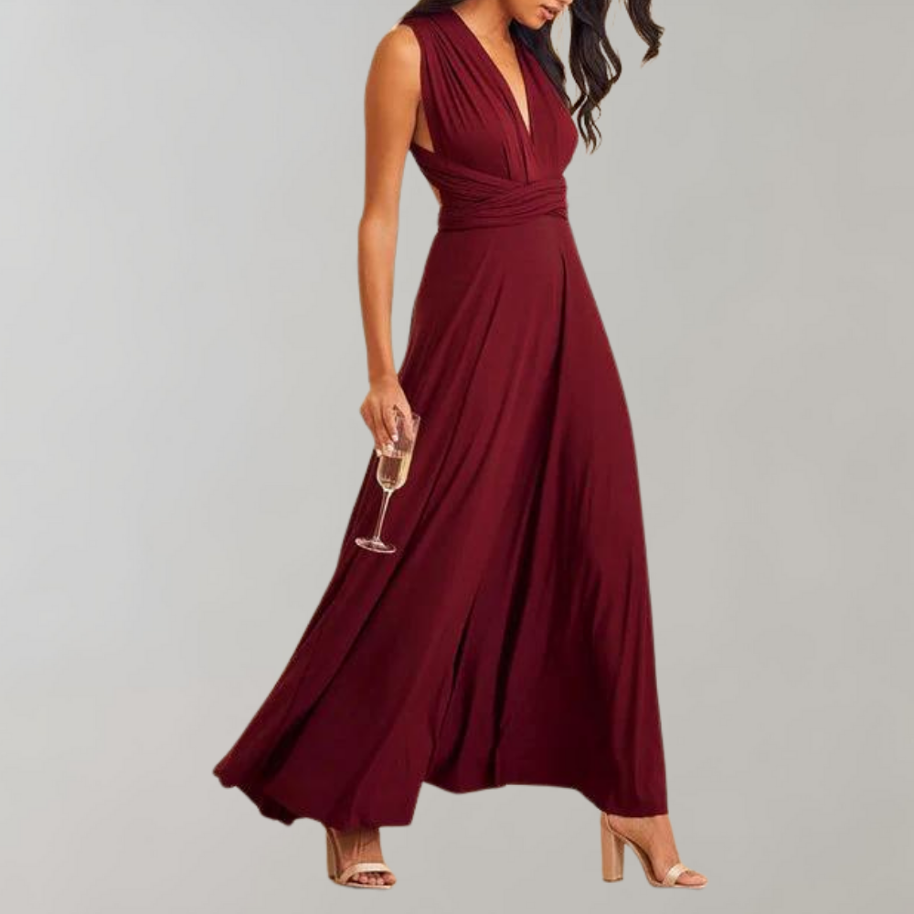 Wikkeljurk Dames | Diepe V-hals & Vloeiend Maxi Silhouet