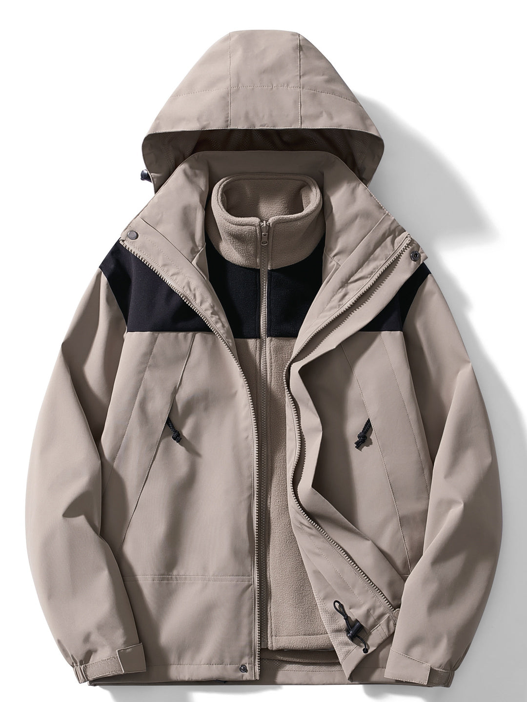 3-in-1 fleece winterjas voor dames met capuchon 3