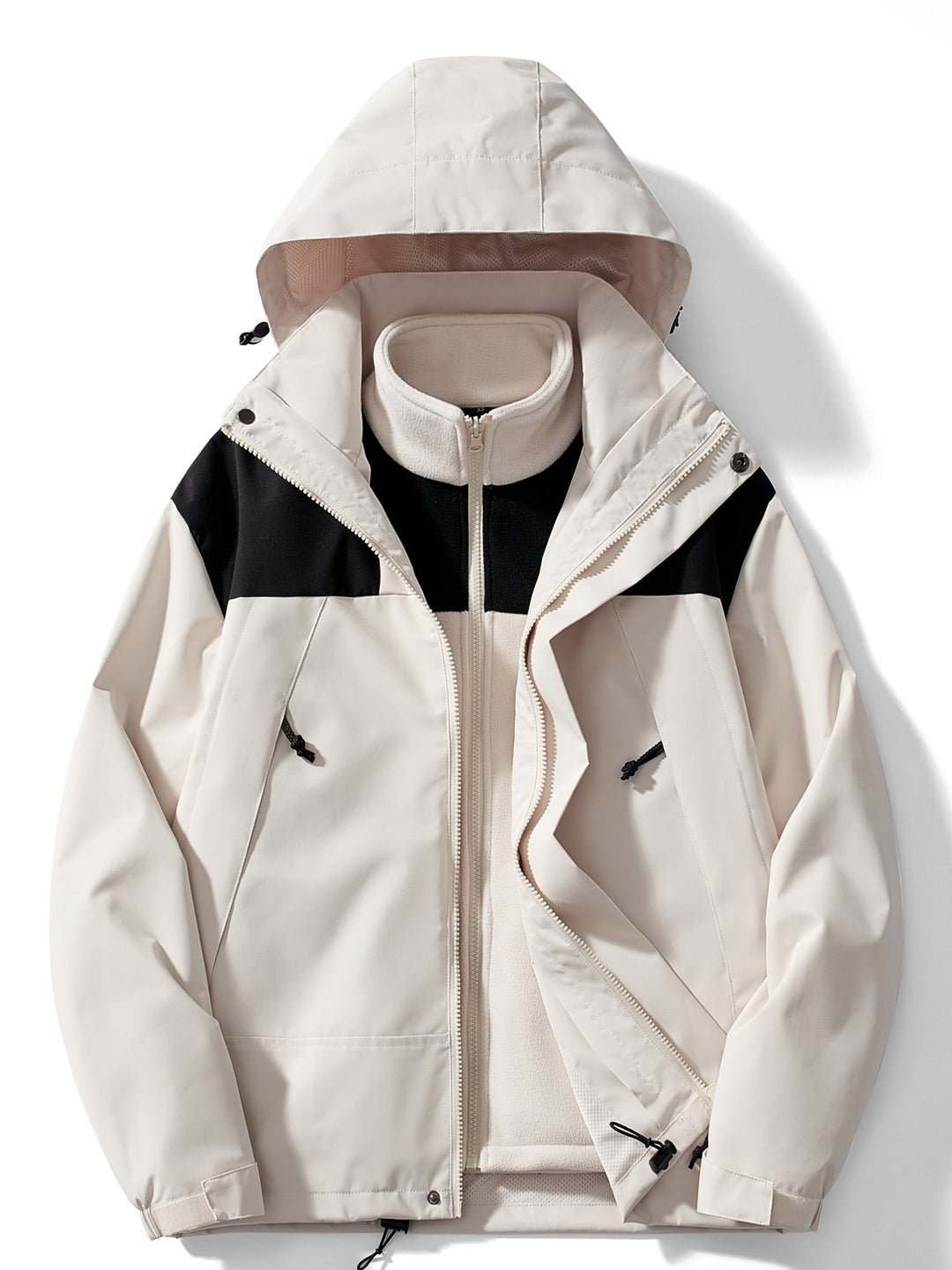 3-in-1 fleece winterjas voor dames met capuchon 4