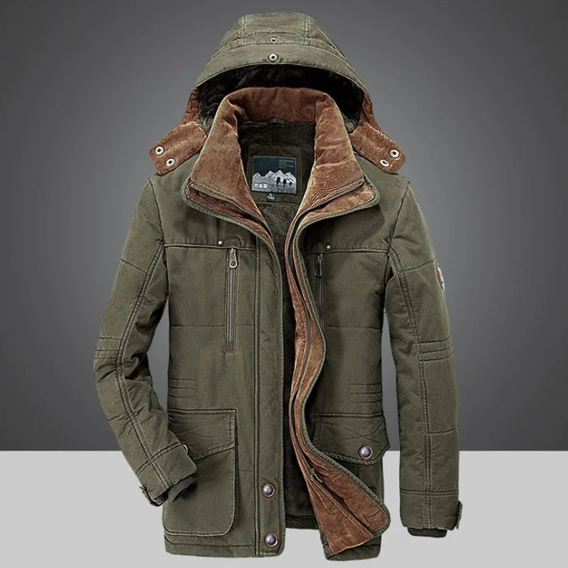 Winterjacke Herren | Doppelter Verschluss Hält Wärme Besser 2