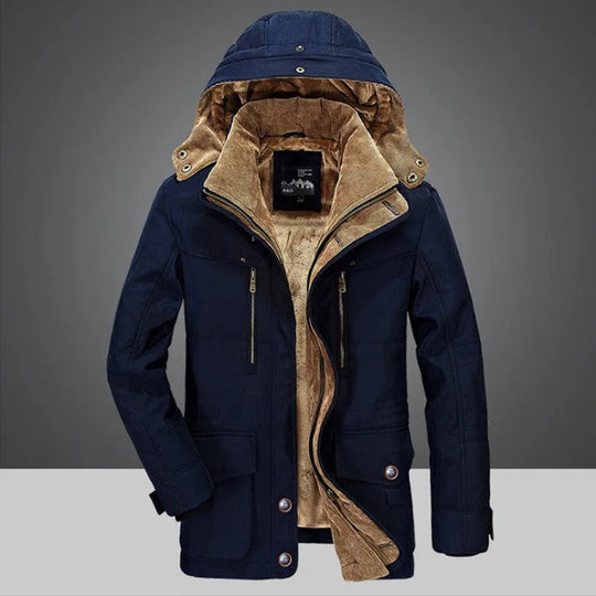 Winterjacke Herren | Doppelter Verschluss Hält Wärme Besser 4