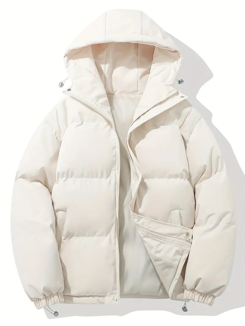 Winterjacke Herren | Pufferjacke | Kapuze & Schneller Verschluss