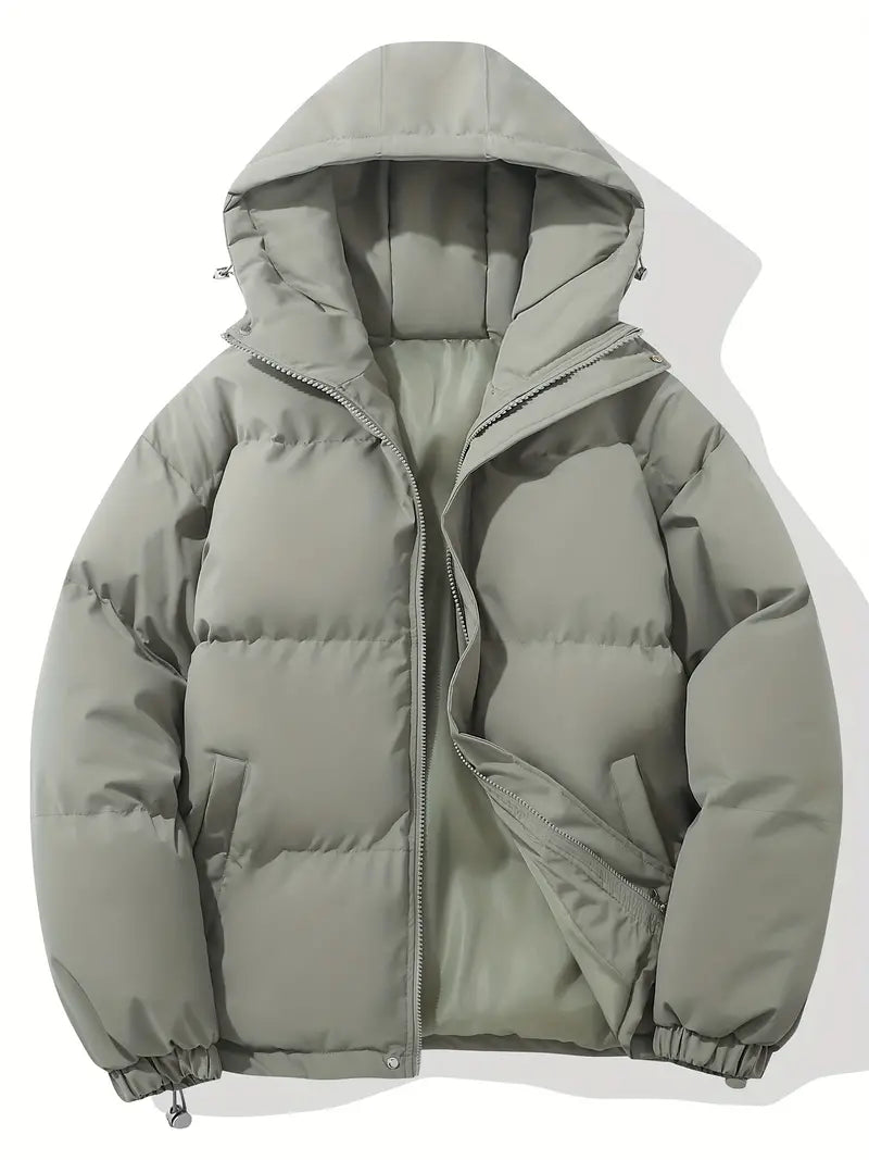 Winterjacke Herren | Pufferjacke | Kapuze & Schneller Verschluss