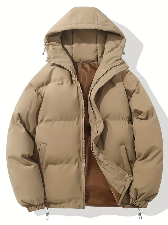 Winterjacke Herren | Pufferjacke | Kapuze & Schneller Verschluss