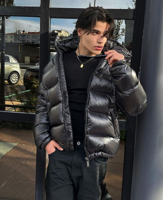 Winterjacke Herren | Pufferjacke | Verstellbare Kapuze & Klare Silhouette 5