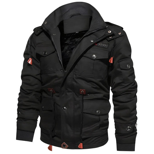 Winterjacke Herren | Übergangsjacke | Doppelter Verschluss & Cleverer Stauraum