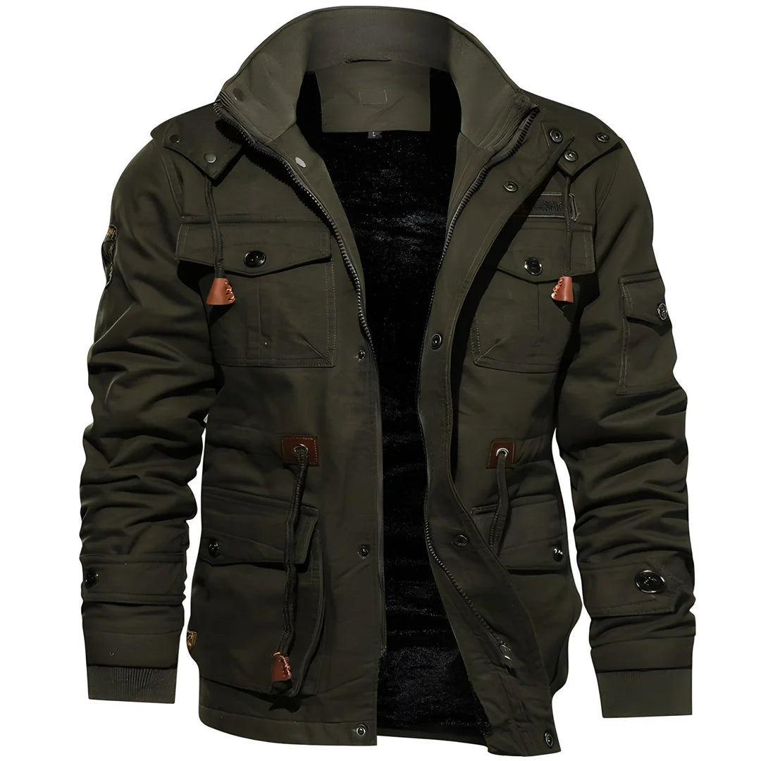 Winterjacke Herren | Übergangsjacke | Doppelter Verschluss & Cleverer Stauraum