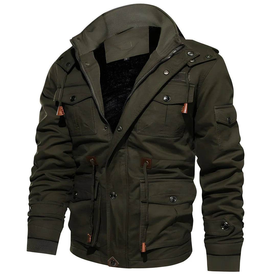 Winterjacke Herren | Übergangsjacke | Doppelter Verschluss & Cleverer Stauraum