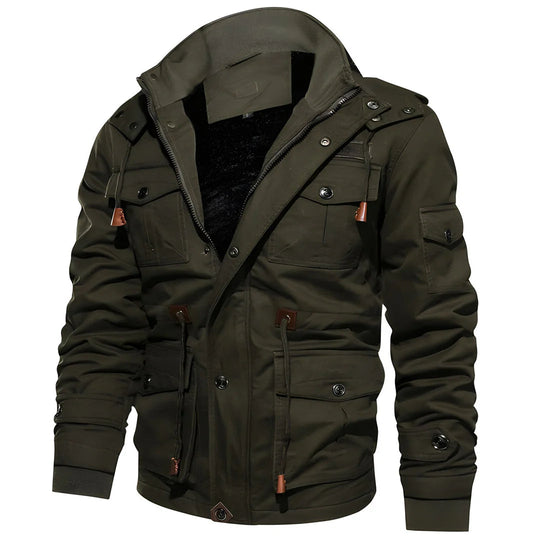 Winterjacke Herren | Übergangsjacke | Doppelter Verschluss & Cleverer Stauraum