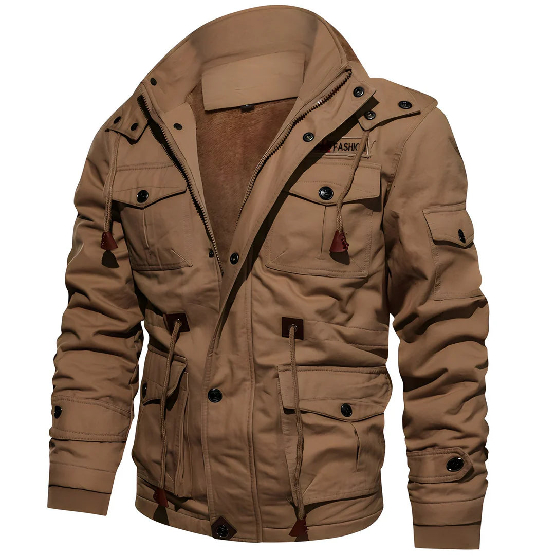 Winterjacke Herren | Übergangsjacke | Doppelter Verschluss & Cleverer Stauraum