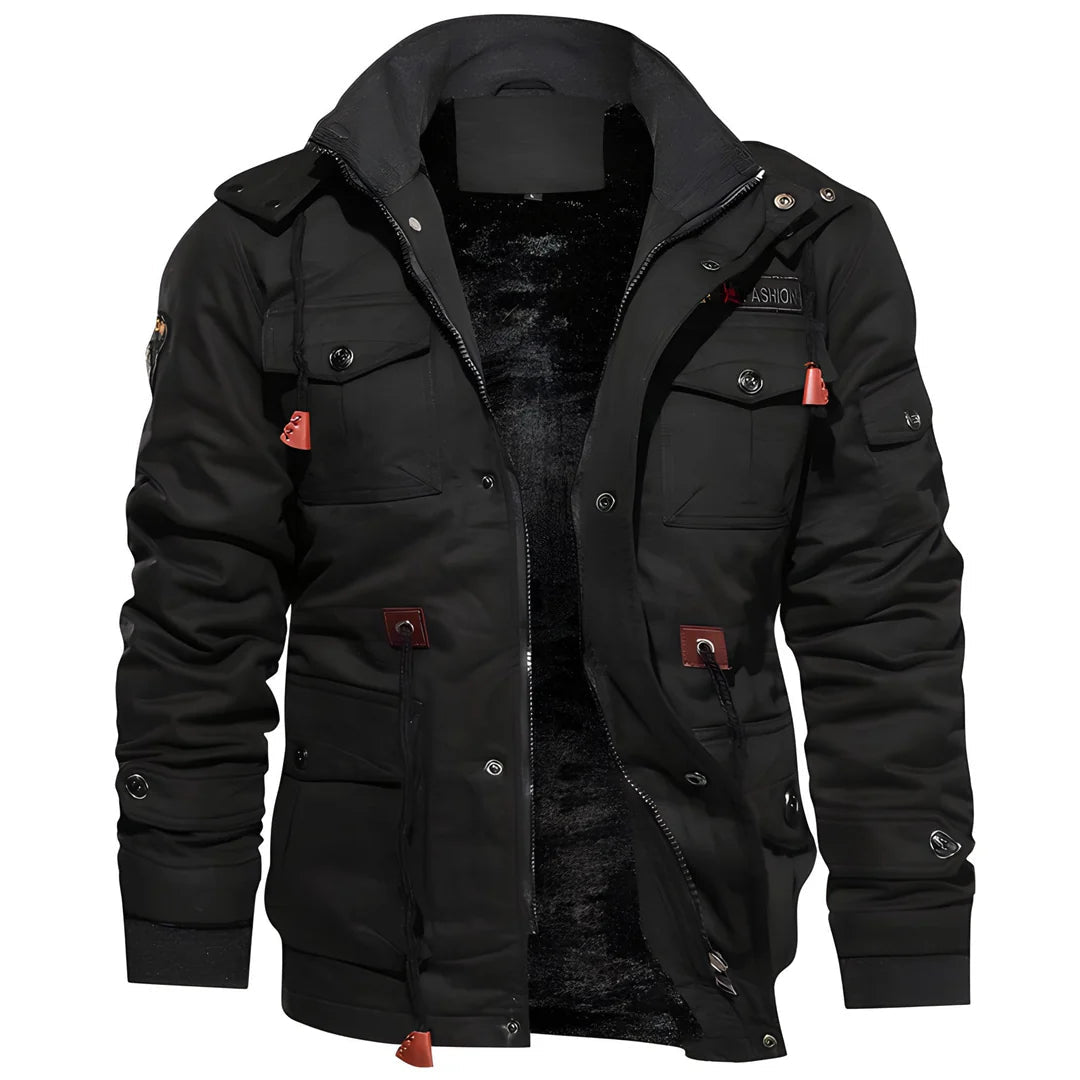 Winterjacke Herren | Übergangsjacke | Doppelter Verschluss & Cleverer Stauraum 1