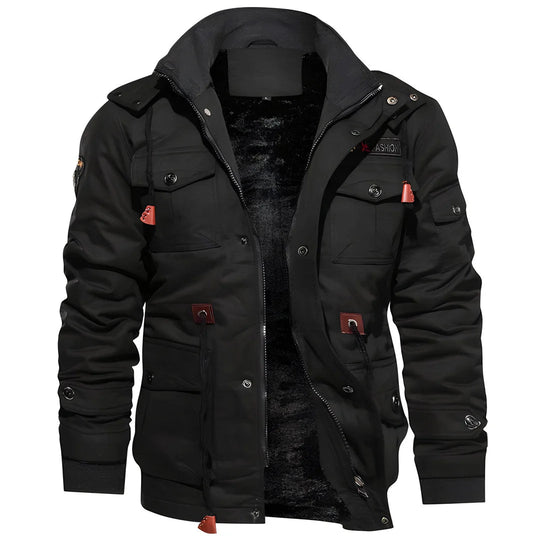 Winterjacke Herren | Übergangsjacke | Doppelter Verschluss & Cleverer Stauraum