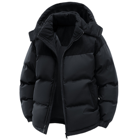 Winterjas Heren | Gewatteerde Jas met Capuchon | Warm & Winddicht