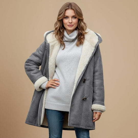 Wintermantel Damen | Dufflecoat | Knebelknöpfe für Zeitlose Wärme 2